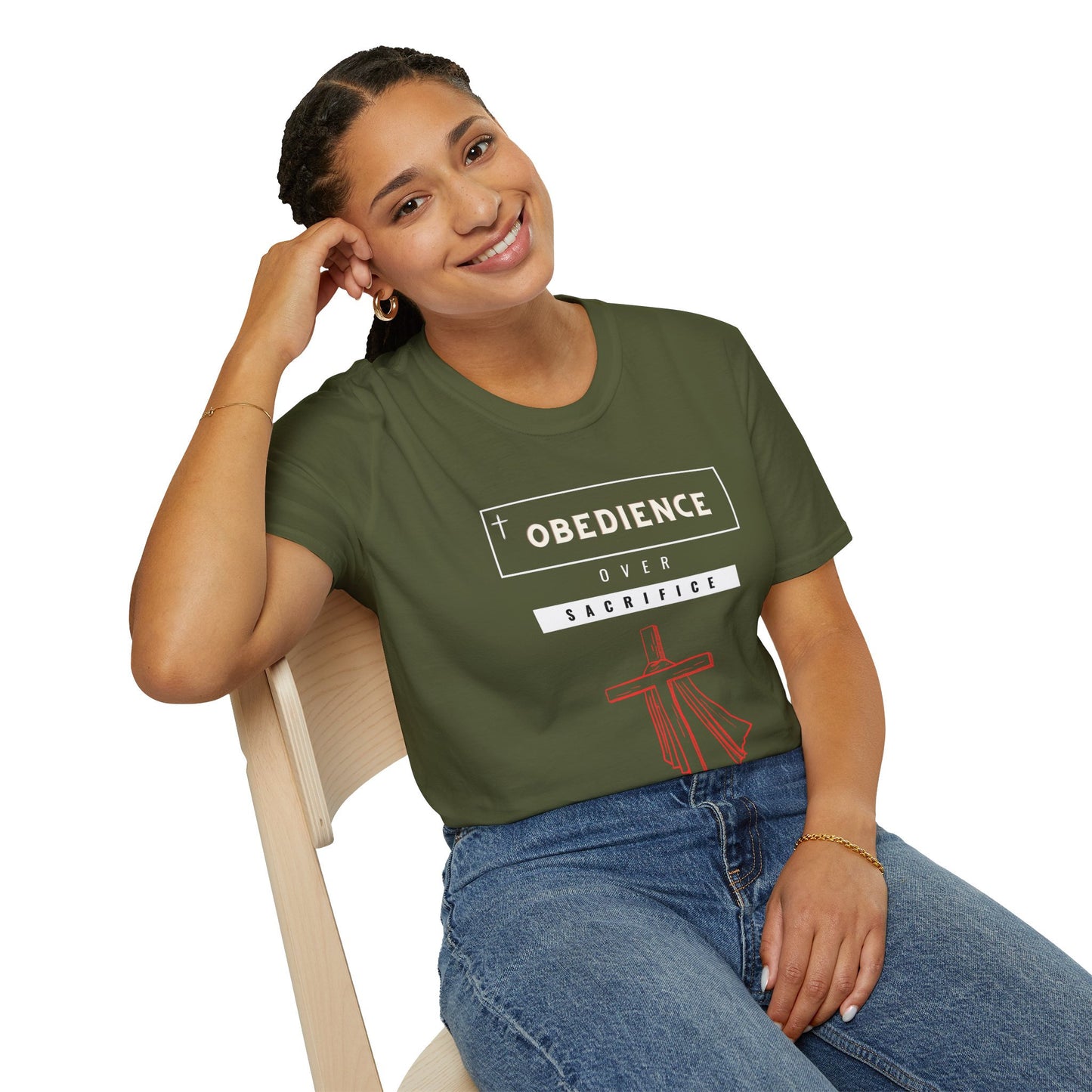 Obedience over Sacrifice - Unisex Softstyle T-Shirt